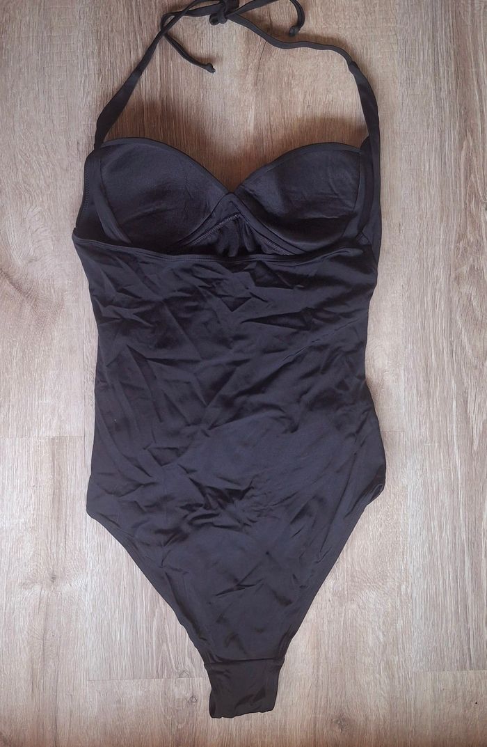 🩱MAILLOT de BAIN de Grossesse 1 pièce NOIR Taille 40 LA HALLE - photo numéro 2