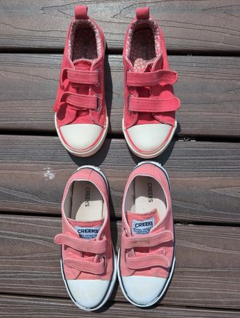 Lot de 2 paires de basket en toile roses