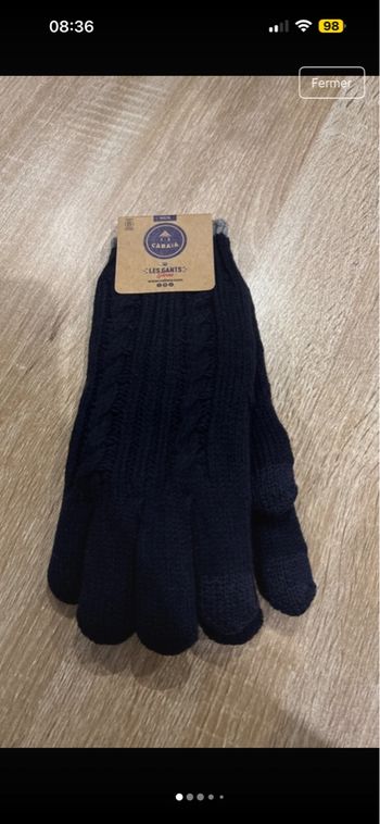 Gants doublés polaire cabaia bleu marine