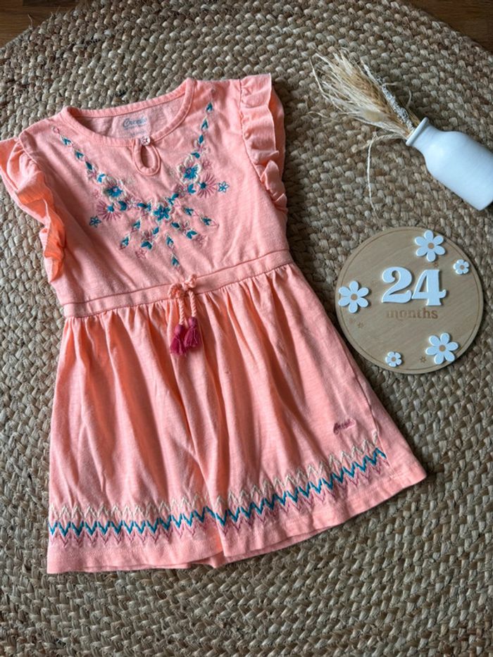 Robe orange - taille 24 mois