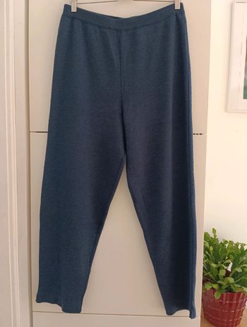 Pantalon en laine vintage bleu foncé