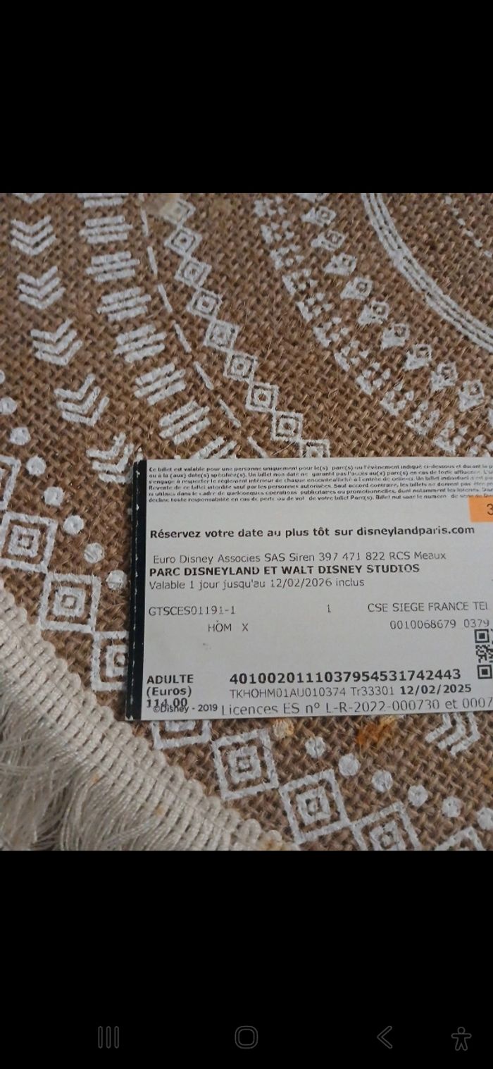 1 billet non daté valable jusqu'au 13 février 2026