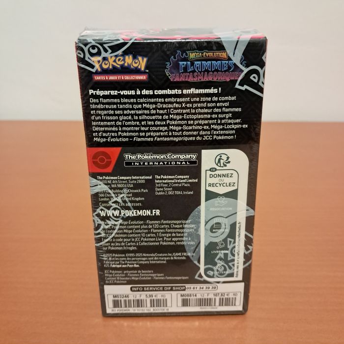 Demi display pokémon  Flammes fantasmagoriques  scellage sans trou mais plis sur carton - photo numéro 5