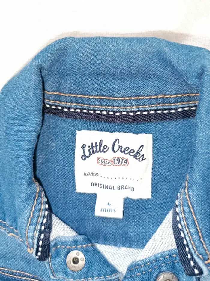 🎀 veste en jeans taille 6 mois little creeks 🎀 - photo numéro 3