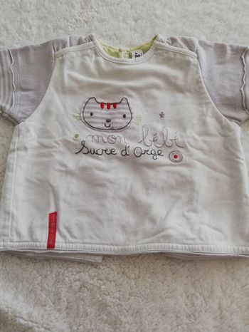 Tee shirt manche longue garçon 1 mois sucre d'orge