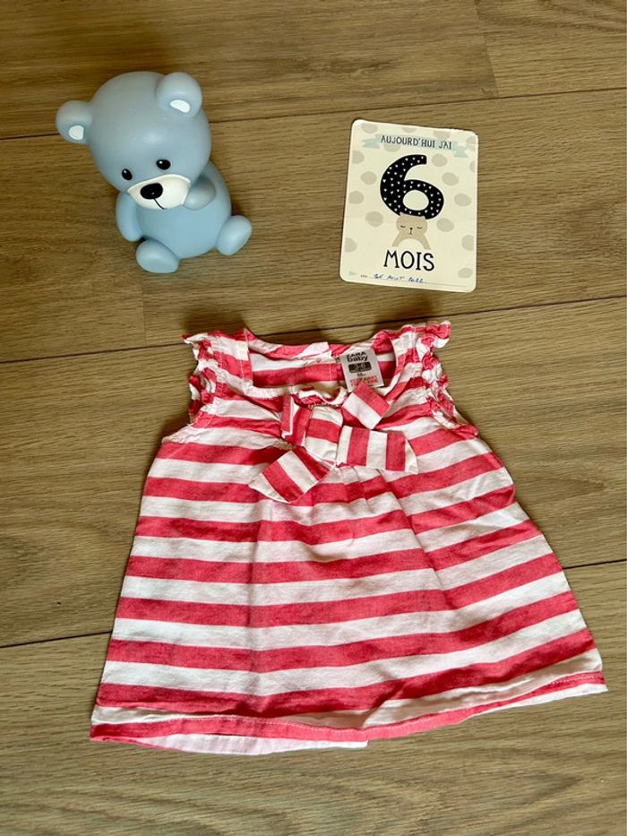 Robe lignée courtes manches