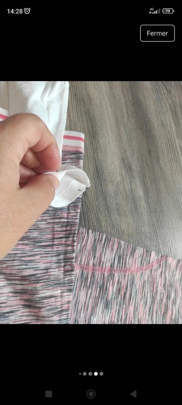 Lot leggingnde sport et t-shirt imprimé papillon fille 5 ans - photo numéro 8