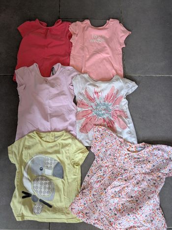 Lot 6 t shirts blouses 23 mois 24 mois verbaudet orchestra okaidi kiabi