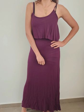 Robe longue bordeaux