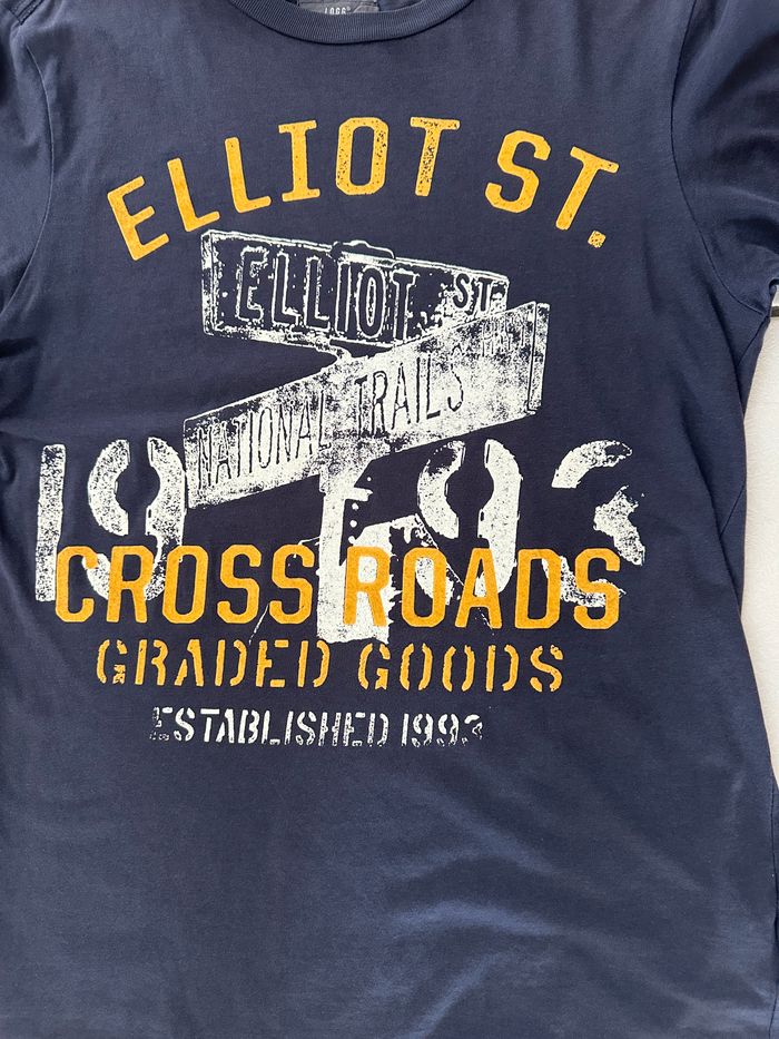 tee shirt bleu marine "Cross Roads" taille 12 ans - photo numéro 4