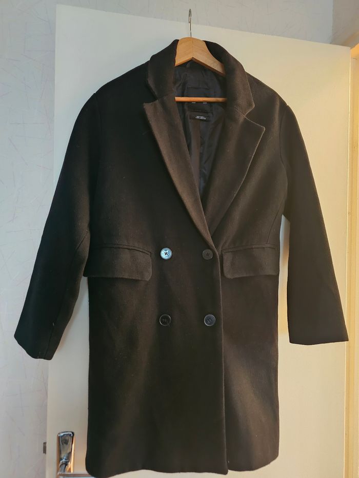 Manteau noir Pull & Bear - photo numéro 4