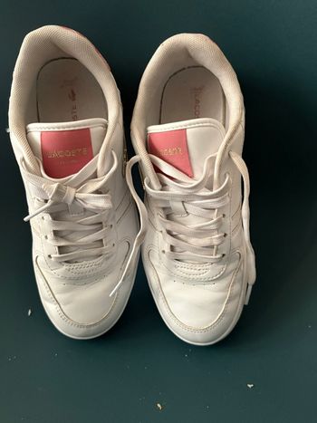 Chaussure Lacoste rose blanche