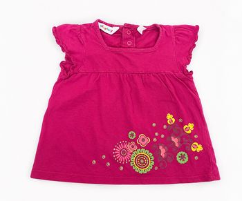 T-shirt bébé fille rose fuchsia