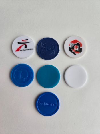 Lot de 7 jetons à caddie