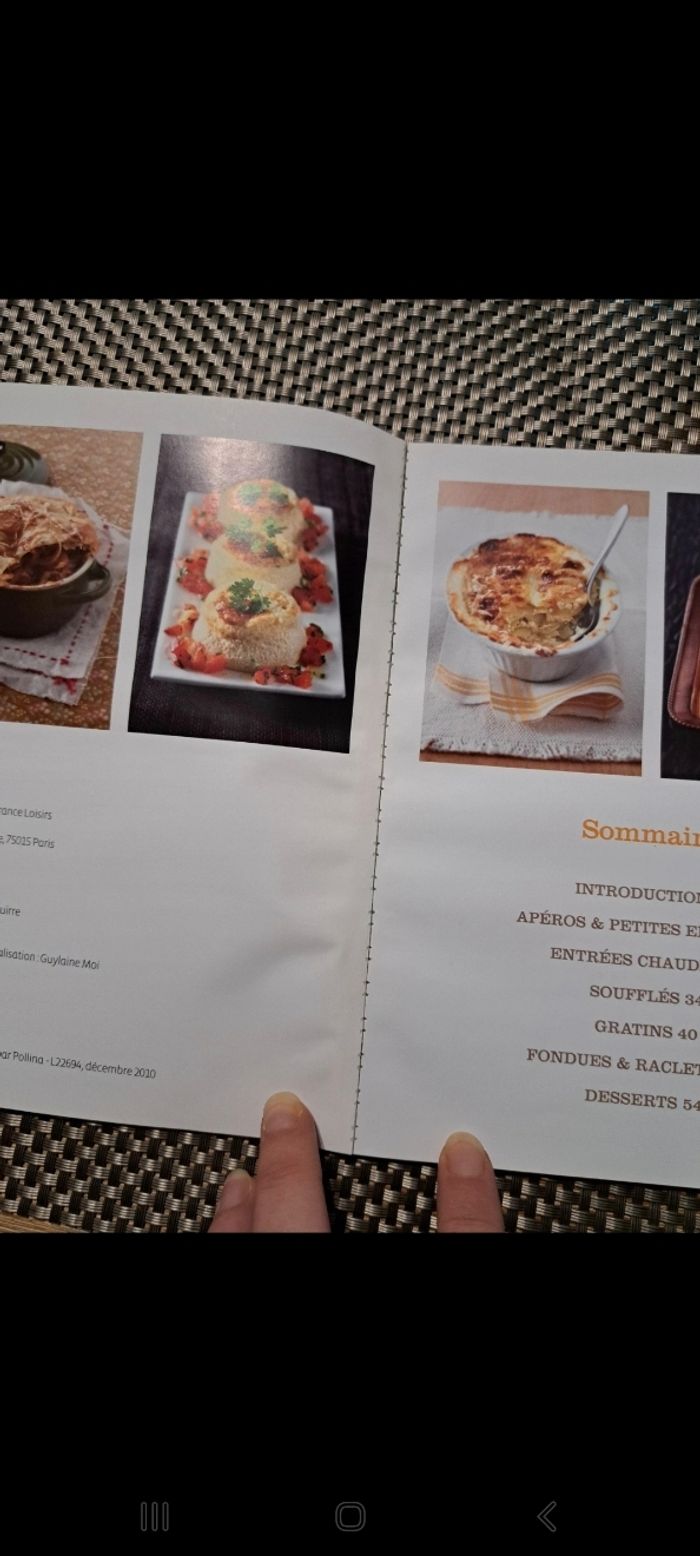 Livre de recettes sur le fromage