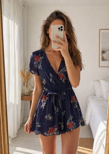 Combi short fleuri / Taille 36
