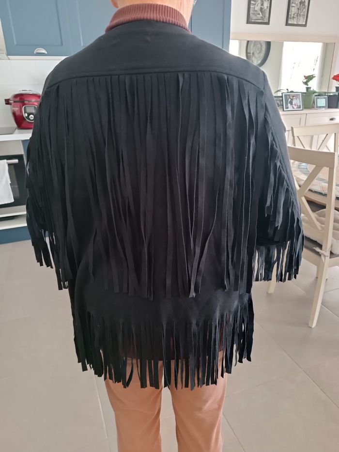 Veste a frange effet daim - photo numéro 2