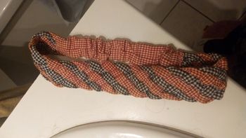 Bandeau vichy noir et rouge