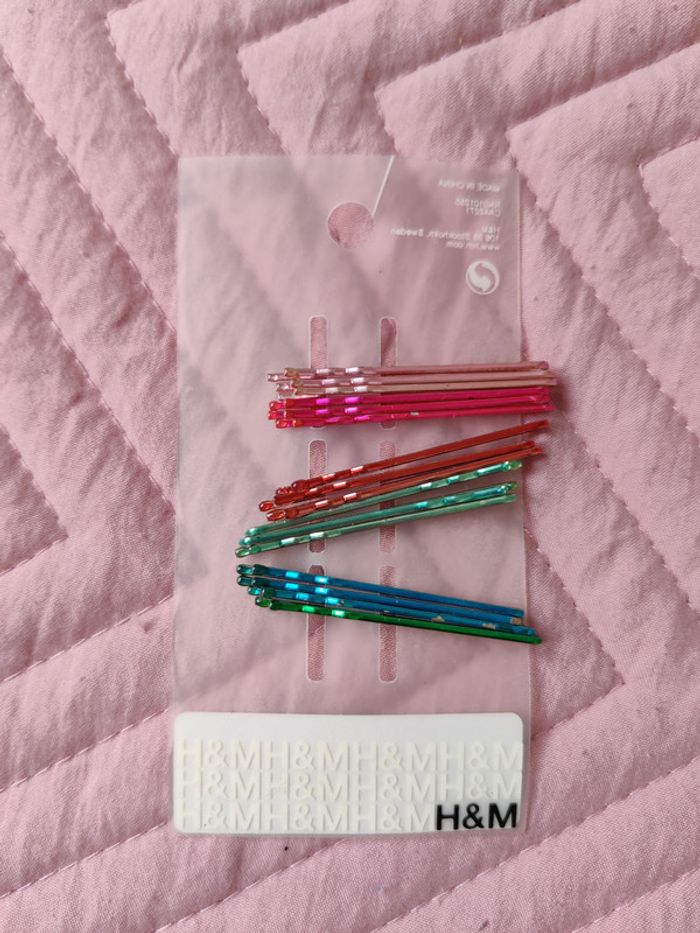 Lot barrettes multicolore