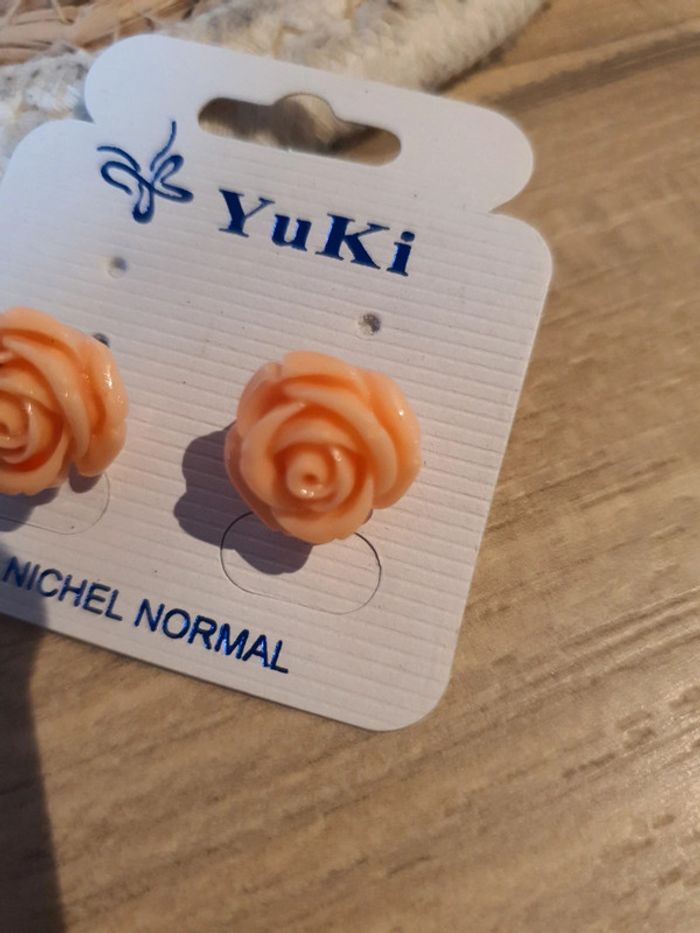 Neuf > Boucles d'oreilles roses de corail - photo numéro 4