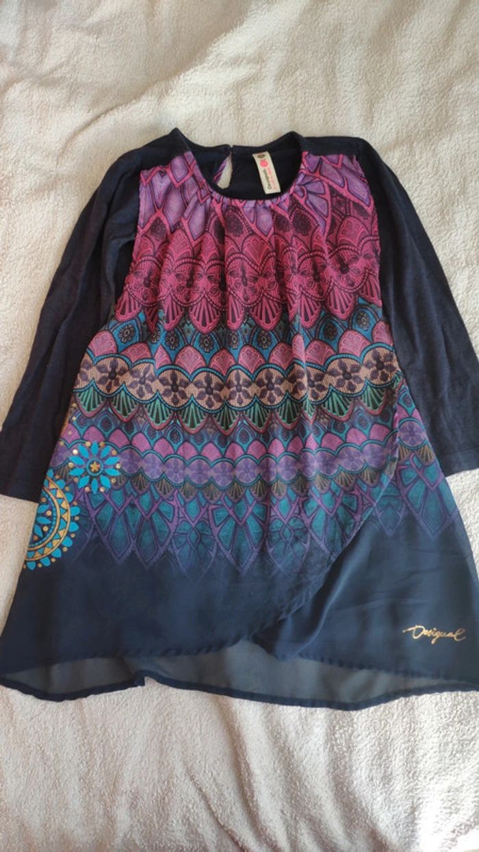 Robe Desigual 4 ans rose et bleue