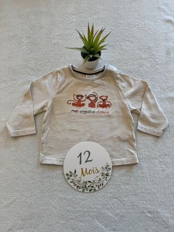 T-shirt manche longue petits singe