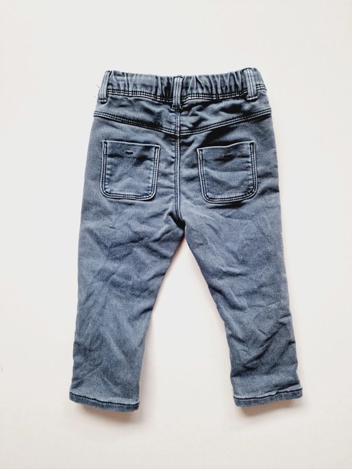 Kiabi - Pantalon en jean - Bleu / gris (18 mois) - photo numéro 2