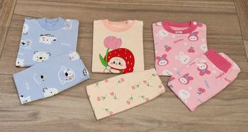 Lot 3 pyjamas léger avec bouton fille