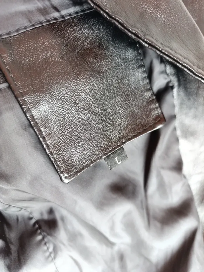 Veste mixte simili cuir taille L - photo numéro 3