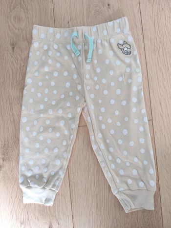 Pantalon jogging léger Fille beige à pois blanc Disney Amazon Essentials Bambi - 18 moi