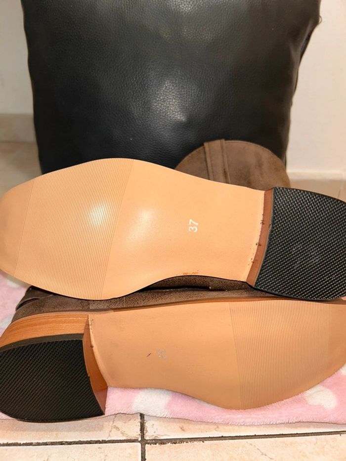 Bottes en cuir taille 37 - photo numéro 7