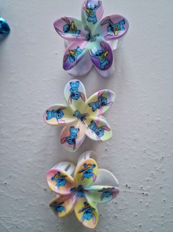 Lot de 3 pinces à cheveux Stitch 