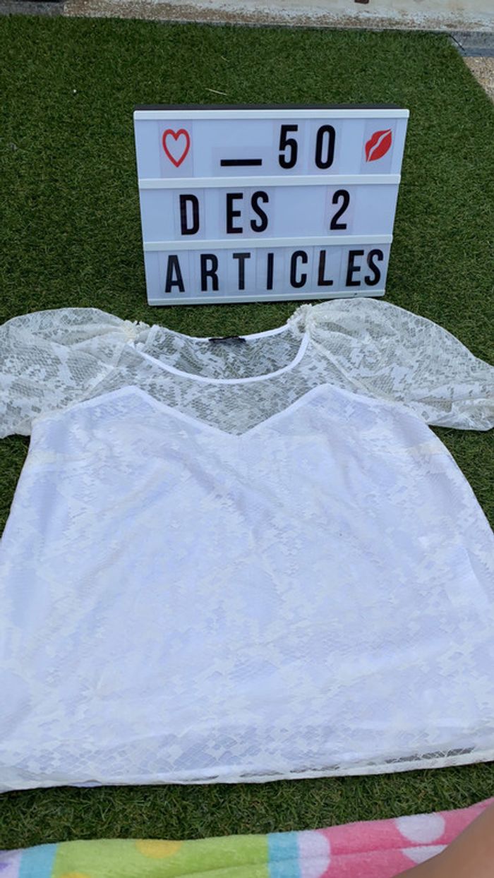 Haut dentelle taille 36 kookai