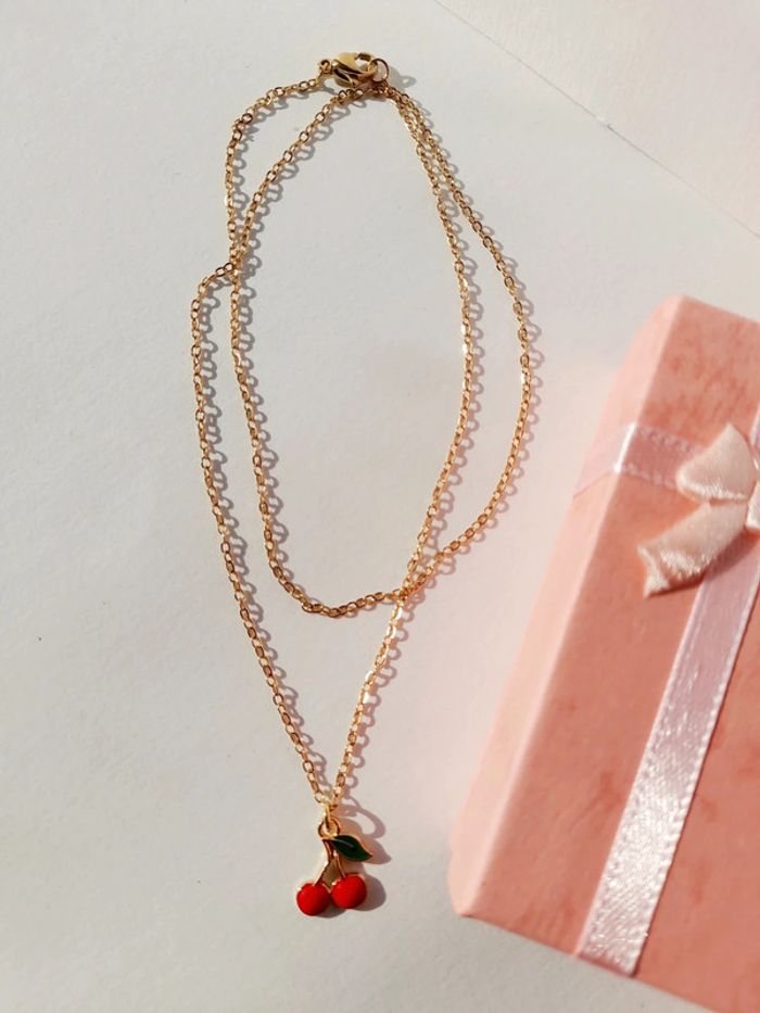 Collier cerises acier inoxydable 🍒 - photo numéro 2