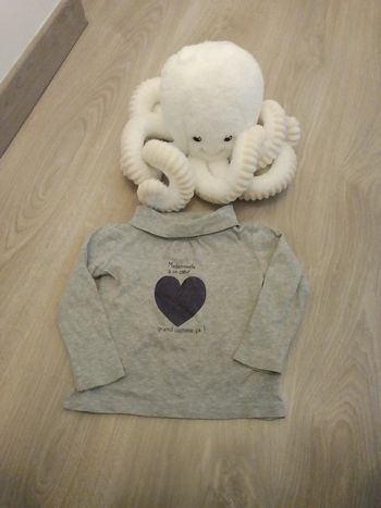 Polo fille 2 ans gris