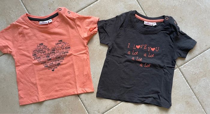 Lot de 2 t-shirts manches courtes 12 mois