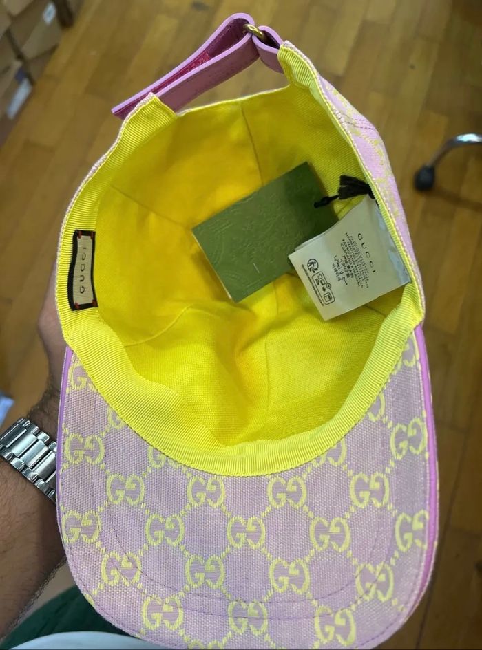 Casquette GG lilas jaune Gucci - photo numéro 2