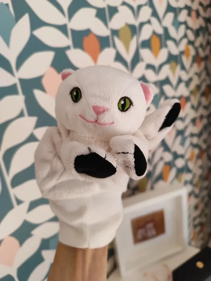 Doudou peluche marionnette chat ikea - photo numéro 4