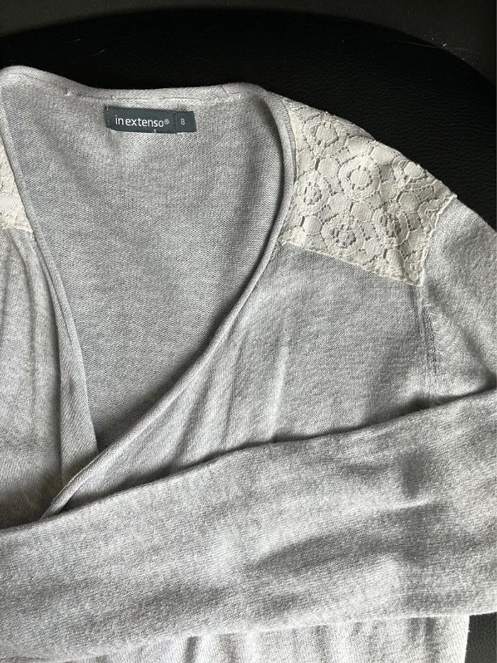 Gilet gris In extenso 8 ans
