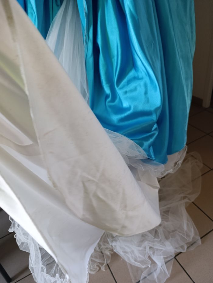 Robe de cérémonie Taille 48/50 XXXL bleue turquoise - photo numéro 5