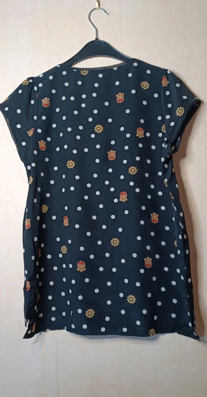 Blouse noire à pois blanc - photo numéro 2