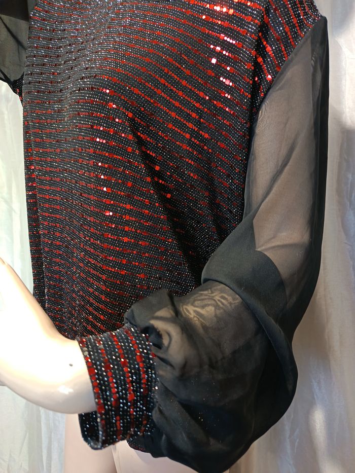 tunique noir rouge Anna Louxa 480*Spécial FETE* réf R460 S1 - photo numéro 6