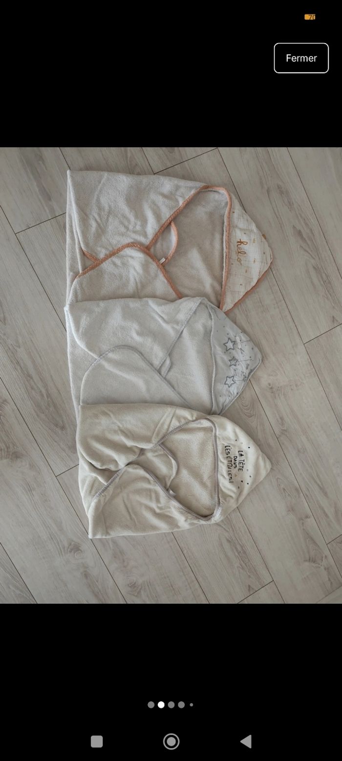 Lot de 3 capes de bain - photo numéro 2