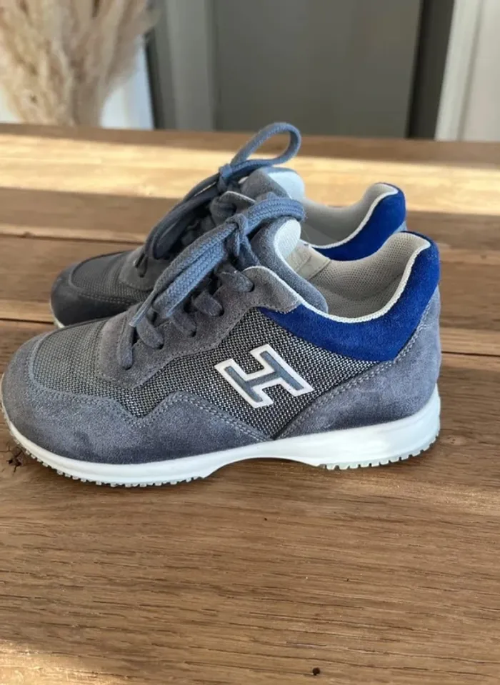 Baskets grises et bleues Hogan - photo numéro 2
