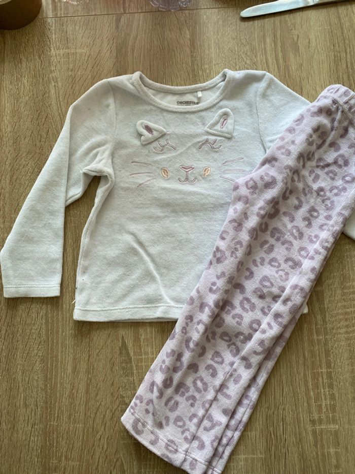 Pyjama velours 2 pièces orchestra 4 ans