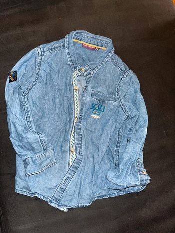 Chemise en jean manche longue