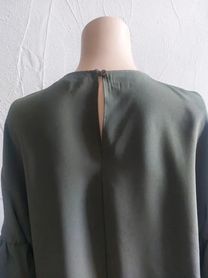 Robe olive à volants élégante - photo numéro 6