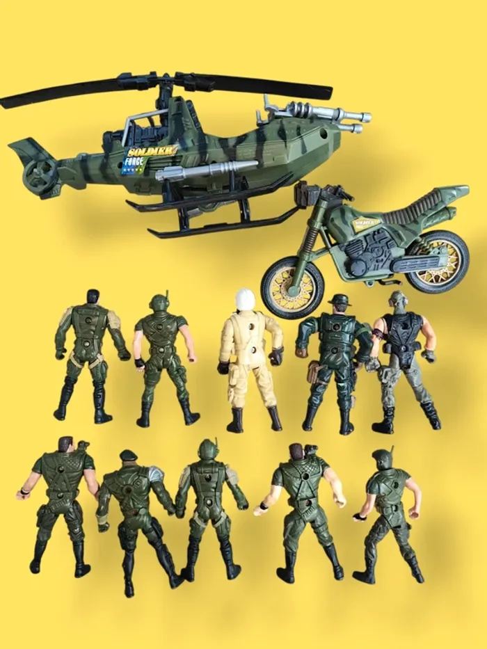 Lot de figurines militaires style gijoe + véhicules – Soldier Force AD - photo numéro 2