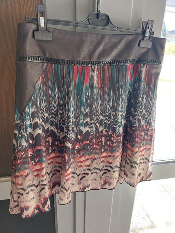 Jupe cuir et voile