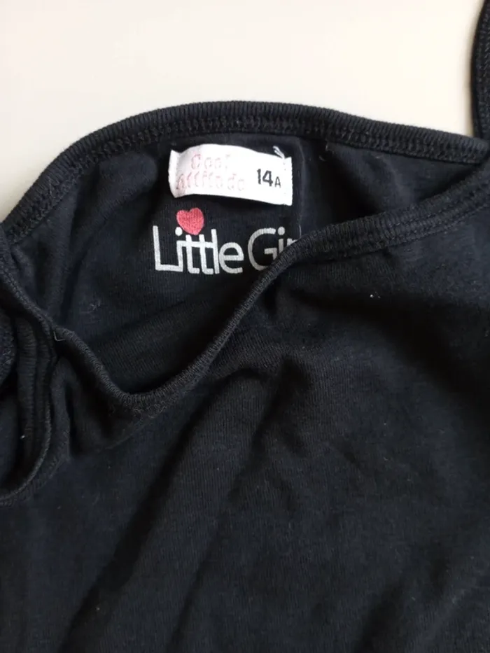 Lot de 2 débardeur un rose un noir little girl 14 ans - photo numéro 5